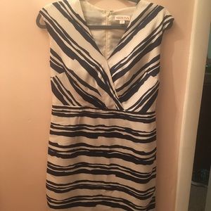 Black and white striped dress